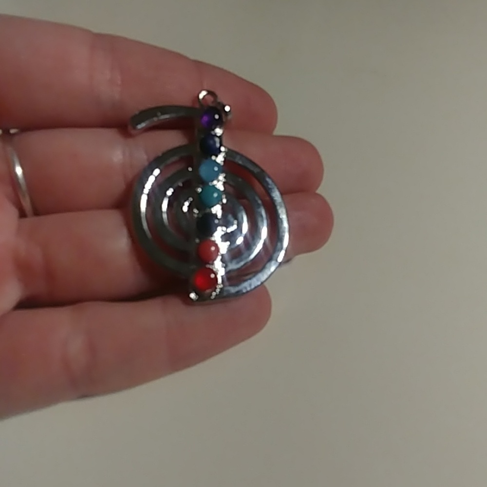 Spiral chakra pendant for necklace